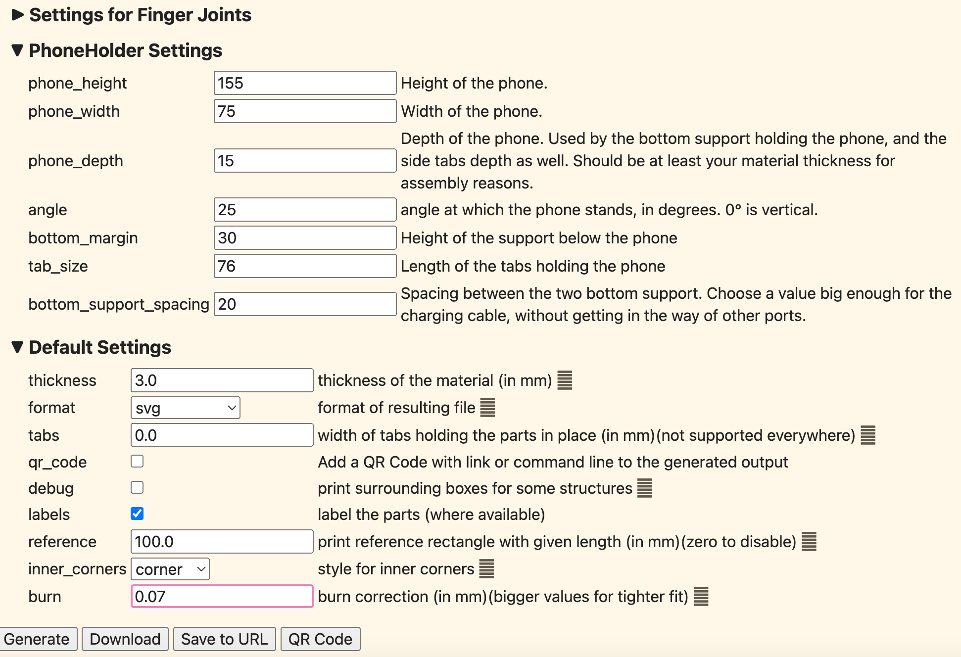 stojak na telefon - parametry
